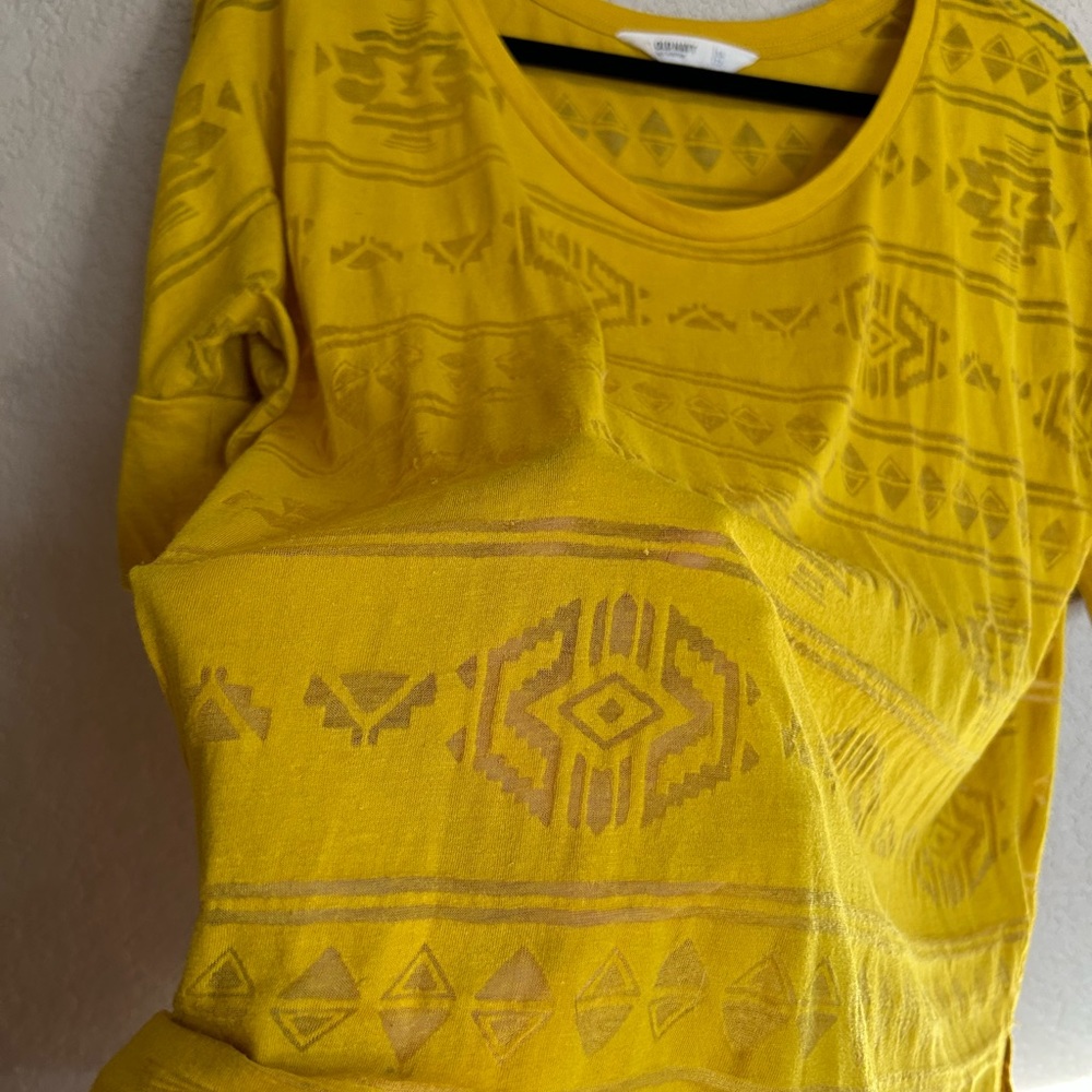 Aztec Print Yellow Tee - Picture 2 of 8
